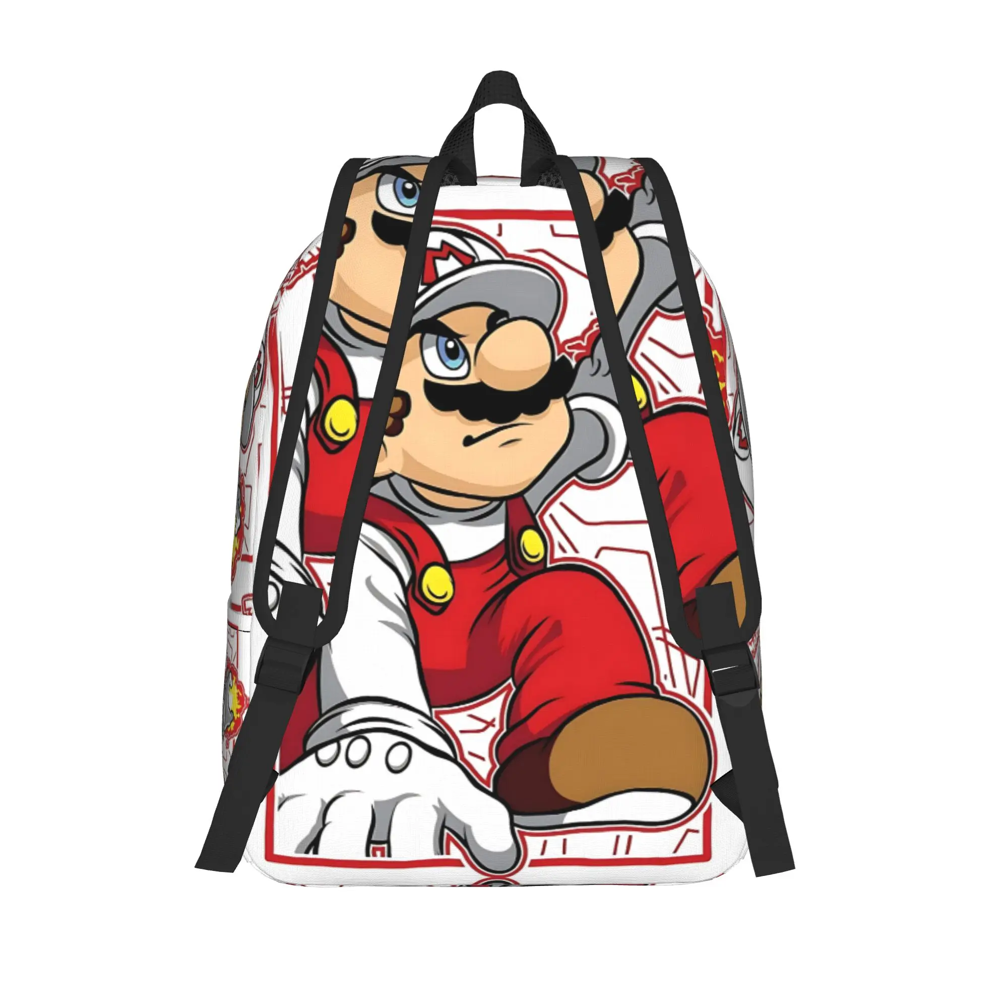 Fashion Cartoon Super Mario Backpack  Mochilas Daily For Work Sturdy Shoulder Rucksack