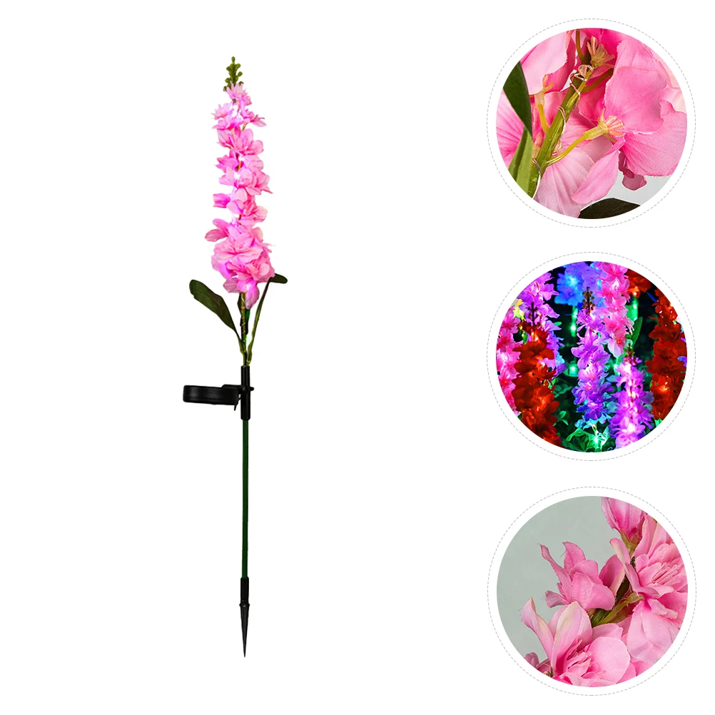 

Solar Garden Lights Silk Cloth Stainless Steel Rod LED Flower Stake Light Outdoor Decor Solar Power Violet Lamp