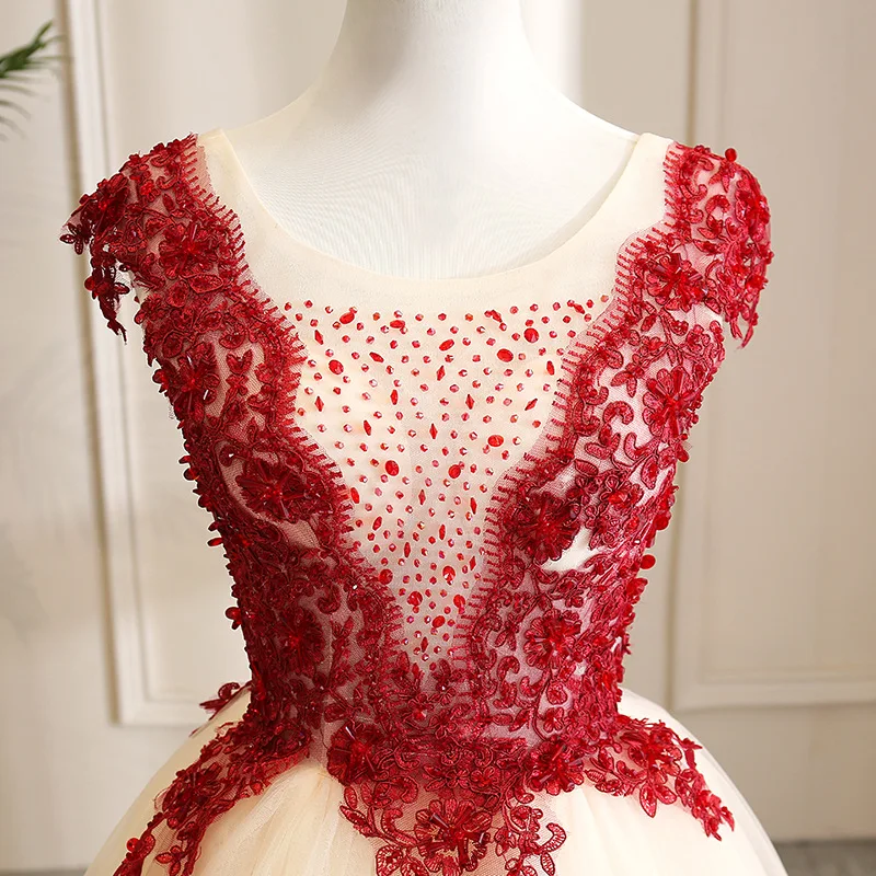 فستان سهرة نسائي جديد مطرز برقبة دائرية لعام 2025، فستان طويل أنيق ونحيف وأنيق لأداء المسرح