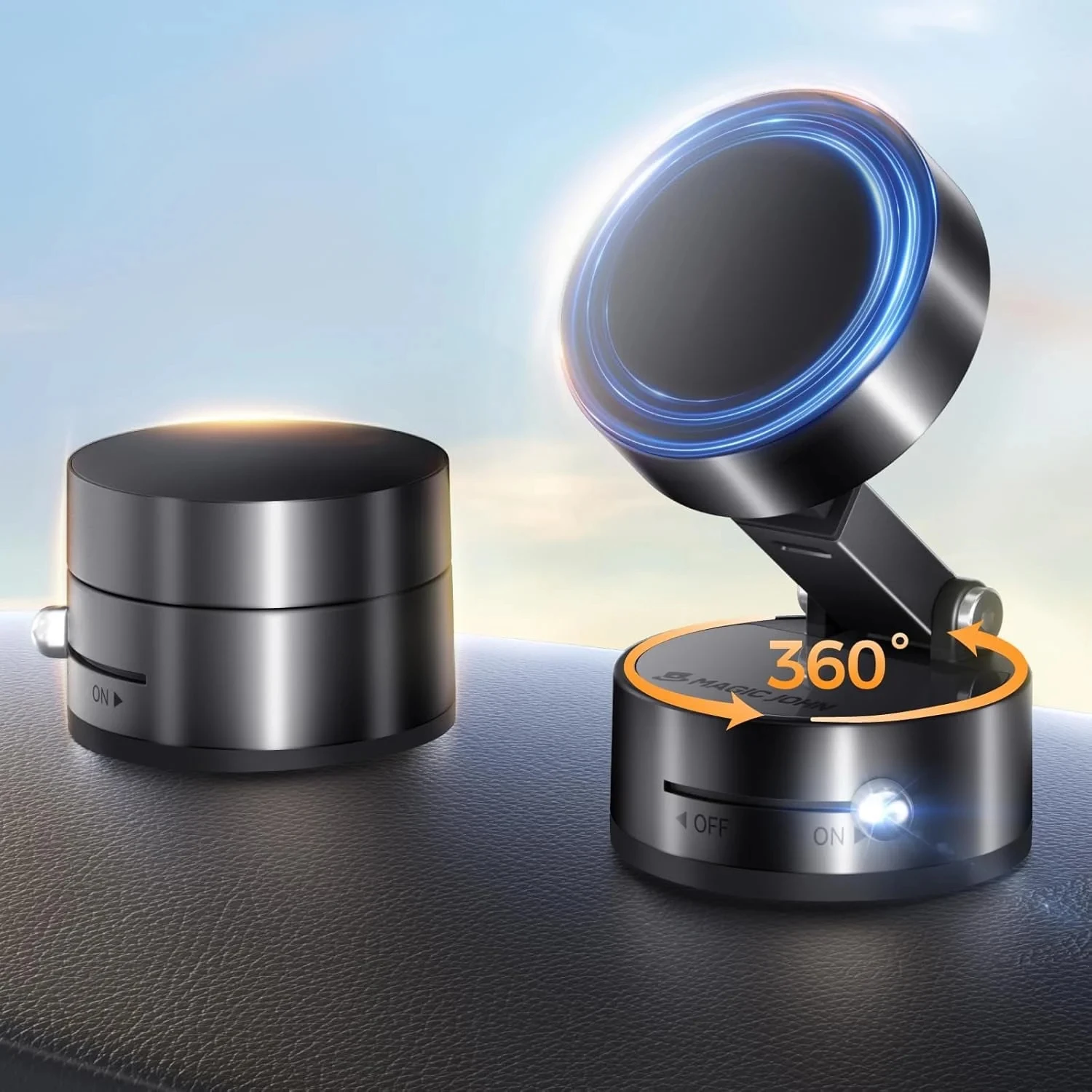 

360° Rotation Car Dashboard Holder Magnetic Suction Cup Phone Holder Stand Foldable Phone Bracket For iPhone Android Smartphone