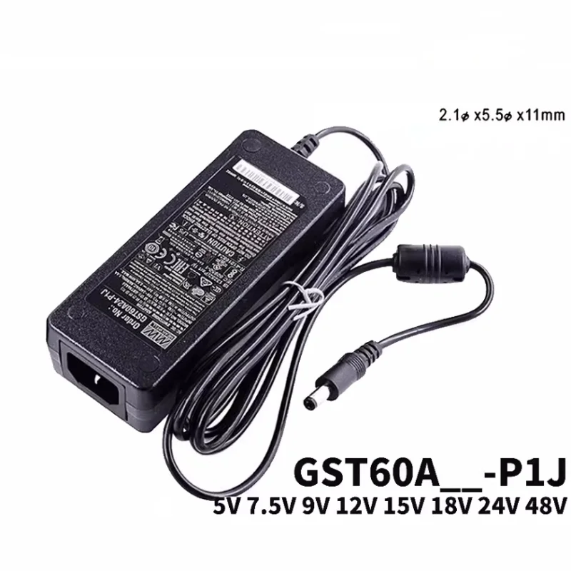 MEAN WELL GST60A GST60A05-P1J GST60A07-P1J GST60A09-P1J GST60A12-P1J GST60A15-P1J GST60A18-P1J GST60A24-P1J MEANWELL GST60A 60W