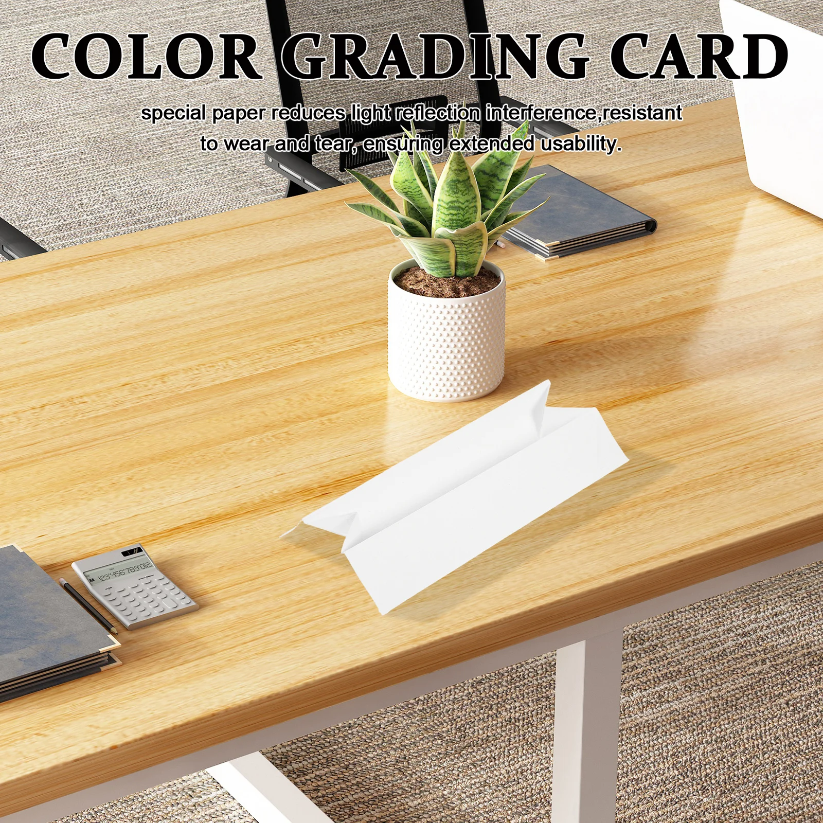 6 قطعة أداة بطاقة الدرجات الماسية قابلة للطي ومضادة للانعكاس لمقارنة الألوان وتحديد المجوهرات والأحجار الكريمة من الورق المقوى #3