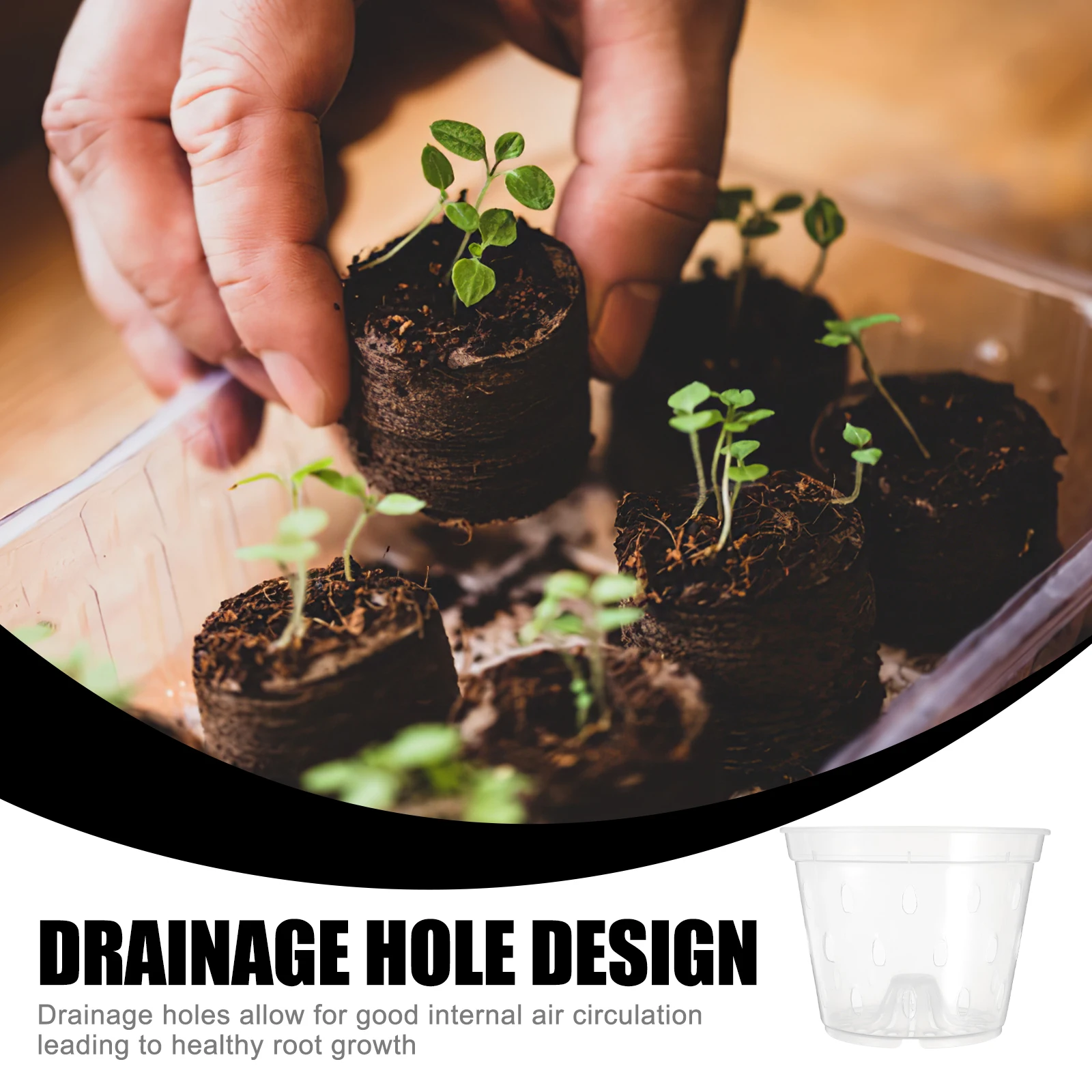 

Orchid Pot Plastic Slotted Drainage Planter for Indoor Outdoor Garden Balcony Decorative Plant Pots with Holes