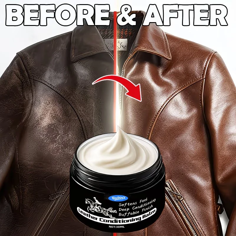 40G 30ML Leather Care Cream For Shoes Bags Sofa Car Interiors Natural Leather Conditioner & Polish Restore Shine Maintenance Oil