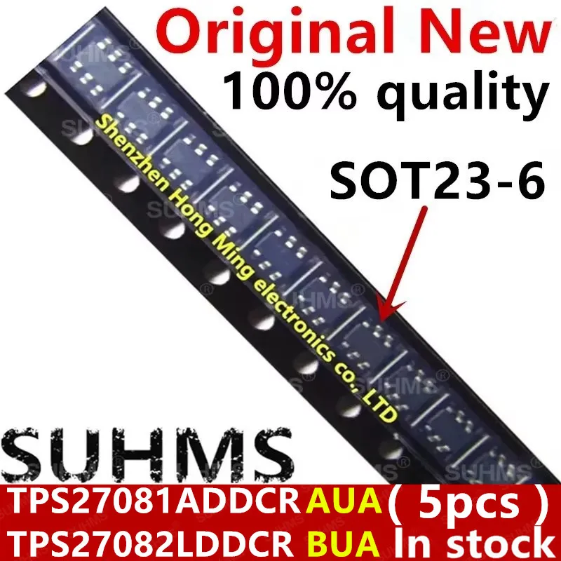 (5piece)100% New TPS27081ADDCR TPS27081ADD TPS27081A TPS27081 AUA TPS27082LDDCR TPS27082L TPS27082 BUA sot23-6 Chipset