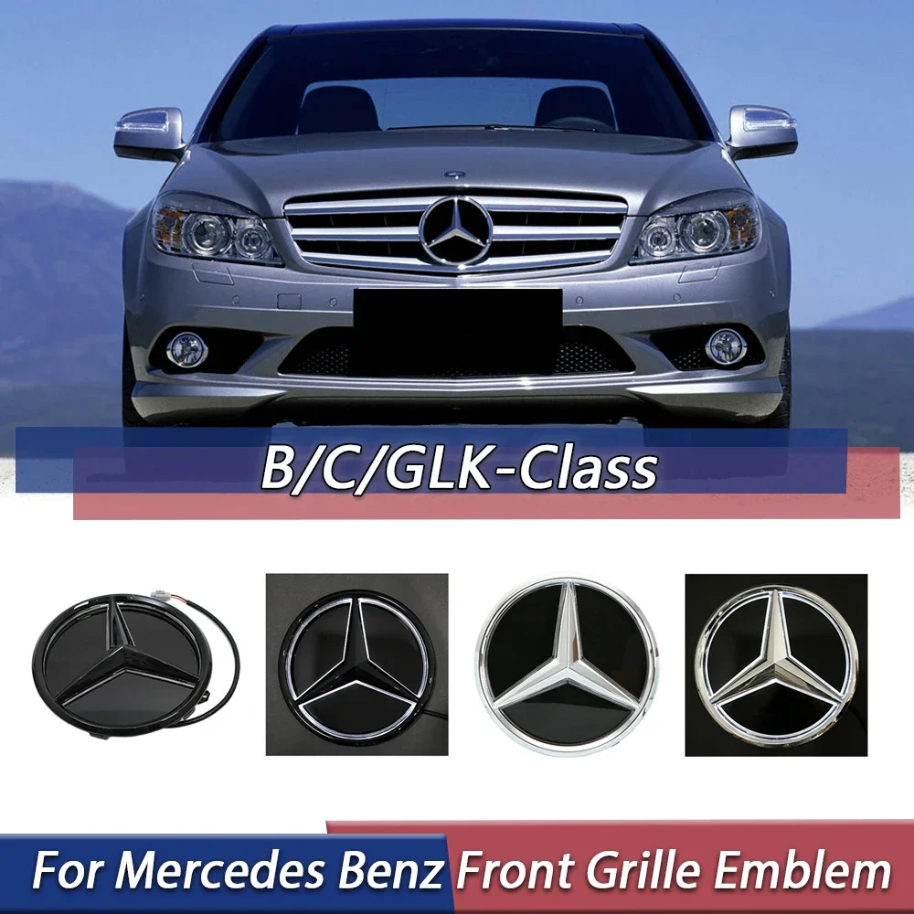 

Matte Black OE Style Car Emblem Fit For Mercedes Benz B C GLK-Class 2008-2014 Front Grille Star Logo Emblem Badge W204 W245 X204