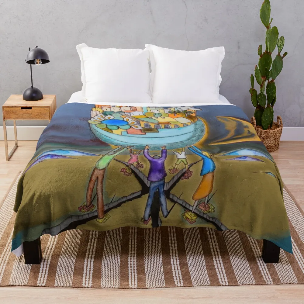 

Balancing act future Throw Blanket Winter bed blankets Beautiful Blankets