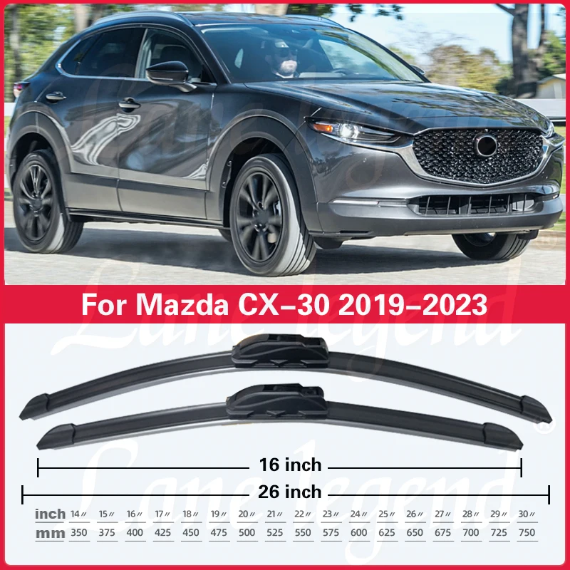 For Mazda CX-30 CX30 CX 30 2019 2020 2021 2022 2023 Car Front Rear Wiper Blades Windscreen Windshield Window Car Accessories