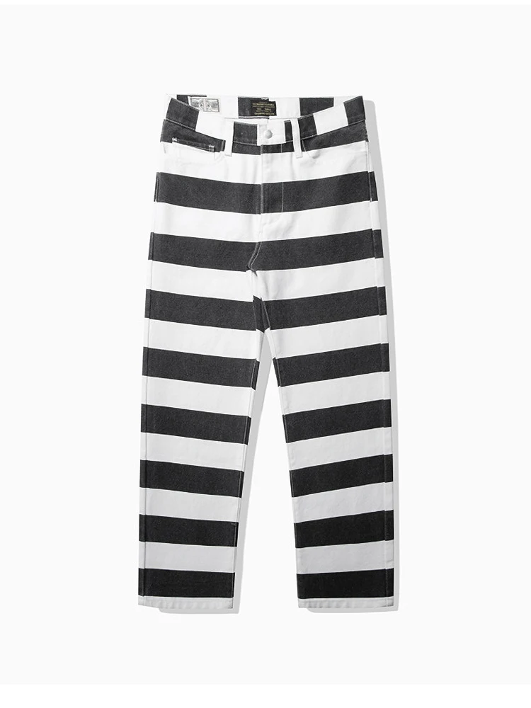 

Retro Canvas Work Trousers Men's Straight Leg Slim Fit Casual Long Pants Heavyweight Cotton American Motorcycle Sle Wide St...