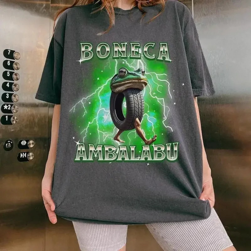 Boneca Ambalabu Funny Meme T shirt Frog Weird Absurd Humor Style
