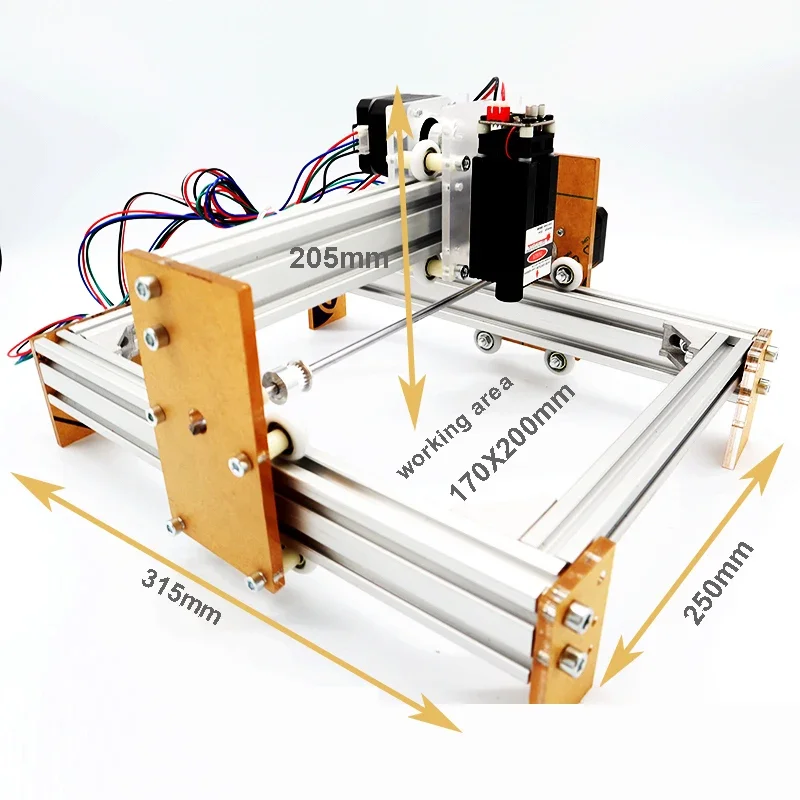 CNC DIY Laser Engraver Machine 15W Big Power Laser 20*17cm Working Area Wood Router Mini Laser Machine