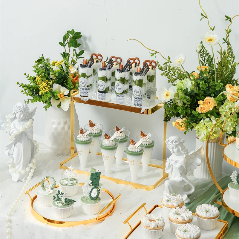 

Light Luxury Ceramic Multi-layer Dim Sum Shelf Dessert Table Cake Display Tray Pastry Display Tray Bread West Pastry Display Tra