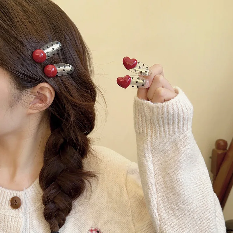 

Красная заколка в горошек с челкой, заколка в стиле ретро, заколка для волос, заколка для волос в виде утки, головной убор, головные уборы, аксессуары для волос для девочек и женщин