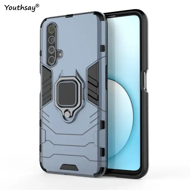 For Realme X3 superzoom Case for Realme X3 superzoom Cover Funda Armor Shell Finger Ring PC Phone Bumper For Realme X3 superzoom