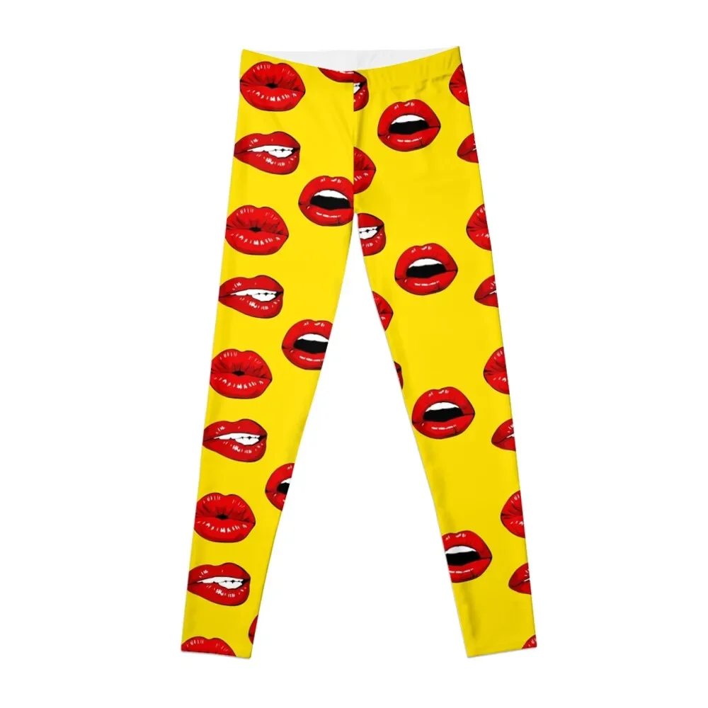 

Lips stickers 3 pack sticker pack Leggings sports for Sports female Womens Leggings