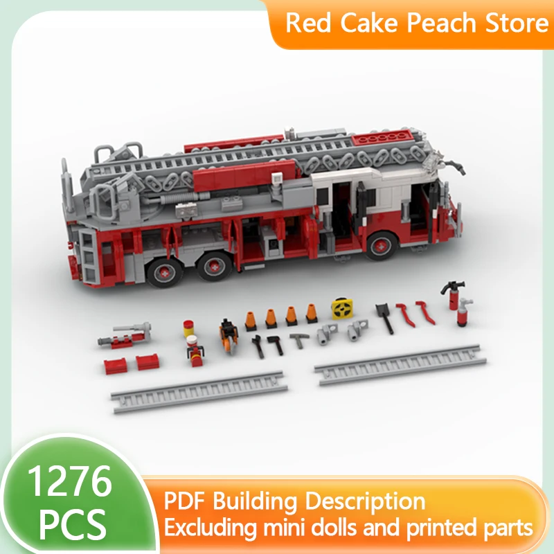 

City Service Car Model MOC Building Bricks Fire Truck Number 102 Modular Technology Gifts Holiday Assemble Children Toys Suit