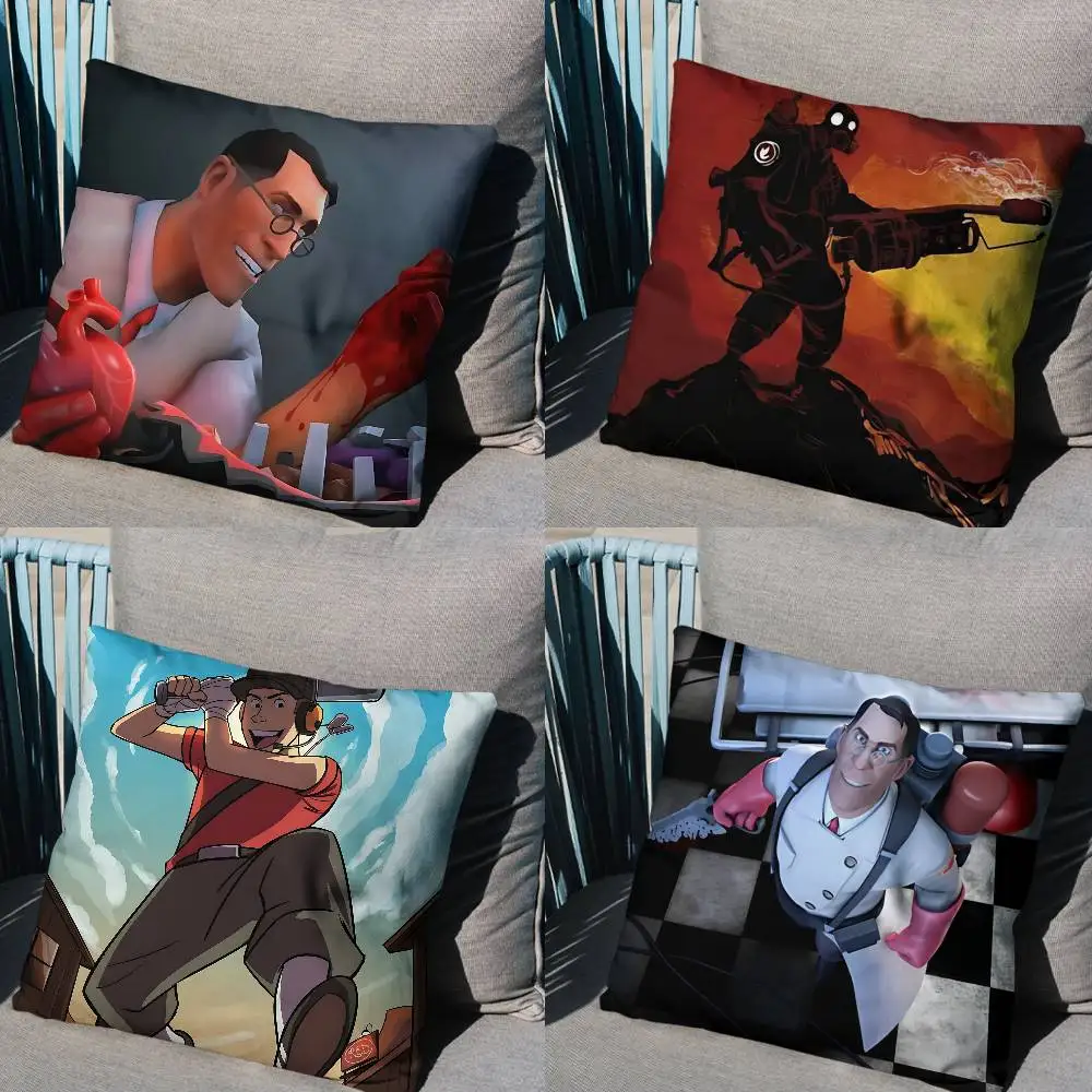 Scout Medic Team Fortress TF2 Cushion Cover Suitable For Sofa Car Bedroom Office Cushions Decorative Pillow Case