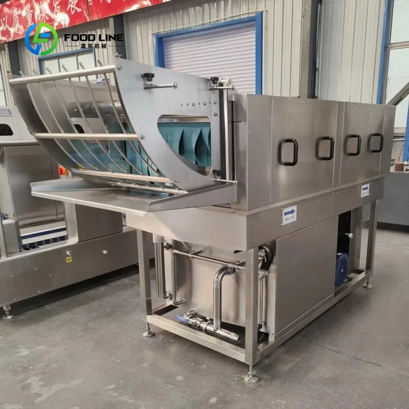 Customized Industrial Basket Washing Machine Plastic Turnover Basket Crate Washer Automatic Box Pallet Tray Washing Machine