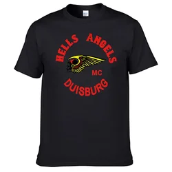 Camiseta 100% de algodón para hombre, camisa de Club de motocicletas, Hells Angels, Duisburg, N012