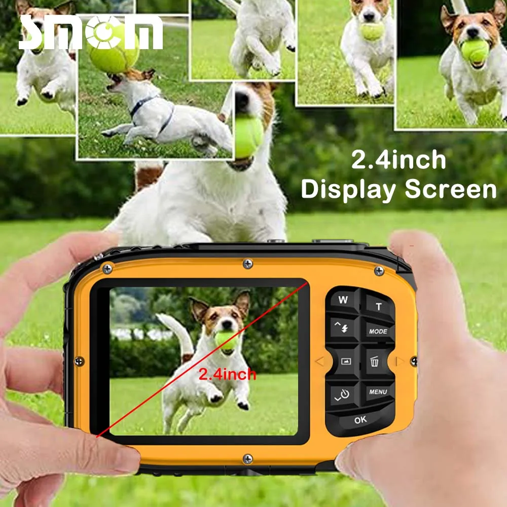 كاميرا رقمية معدنية عارية مقاومة للماء ، كاميرا 5 أمتار ، تكبير رقمي 16X ، شاشة عرض IPS ، 1 way