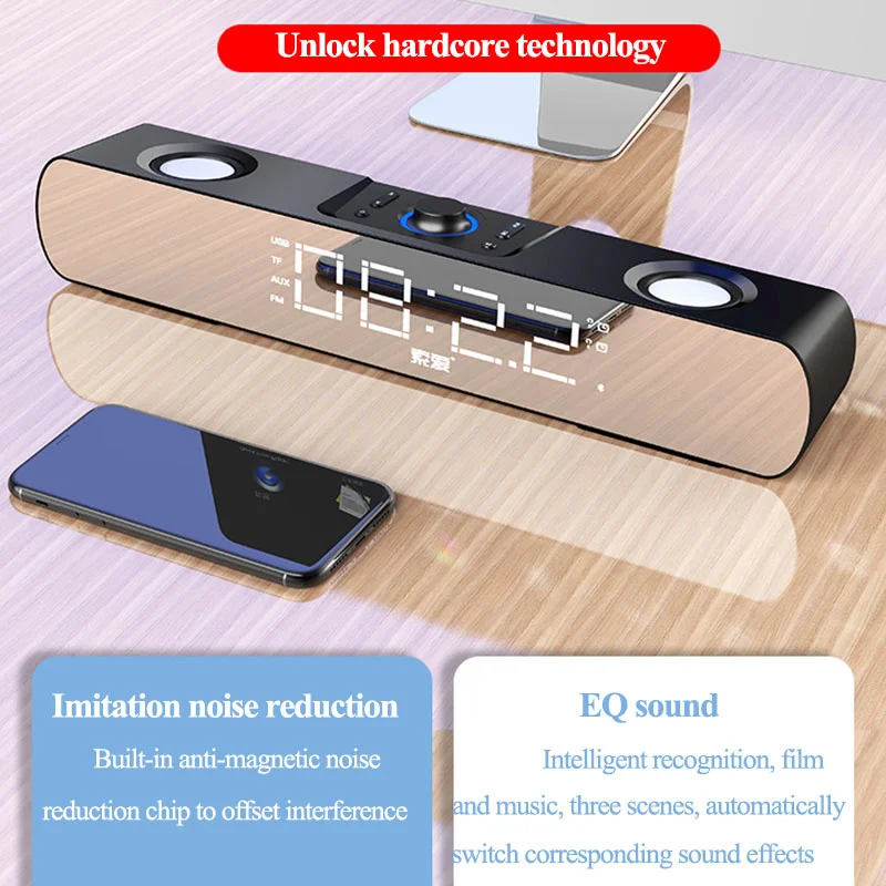 Wireless Bluetooth Speaker with Alarm Clock