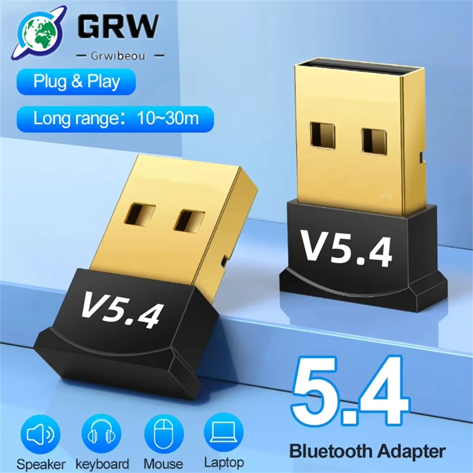 Bluetooth 5.3 Adapter USB Bluetooth 5.4 for PC Dongle Adaptador Wireless Mouse Keyborad Music Audio Receiver USB Transmitter