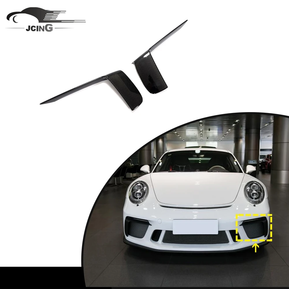 

Carbon Fiber 991 GT3 Front Bumper Canards Fins For Porsche 911 991 GT3 RS Coupe 2017 - 2019