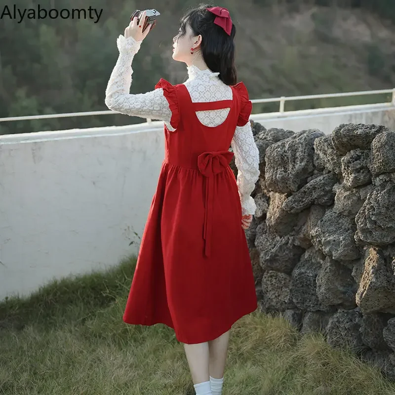 loose fitting party dresses Freeacy 2025 Spring Stylish Dress for Women Contrast Color Long Sleeve