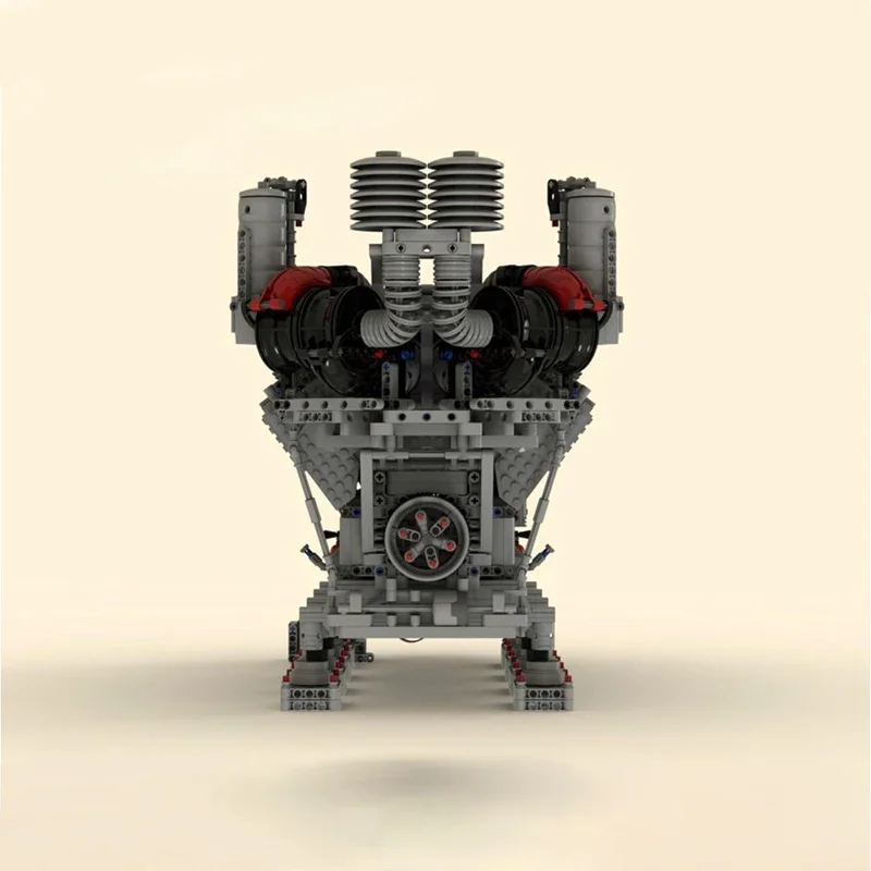 4777 pièces MOC moteur mécanique série V16 moteur Diesel précision machines conception bricolage modèle blocs de construction jouets d'anniversaire cadeau