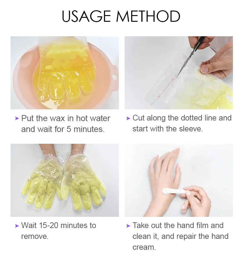 Paraffin Hand Beauty Wax Heating Paraffin Beeswax Hand Mask Moisturizing, Whitening, and Removing Dead Skin in Various Flavors