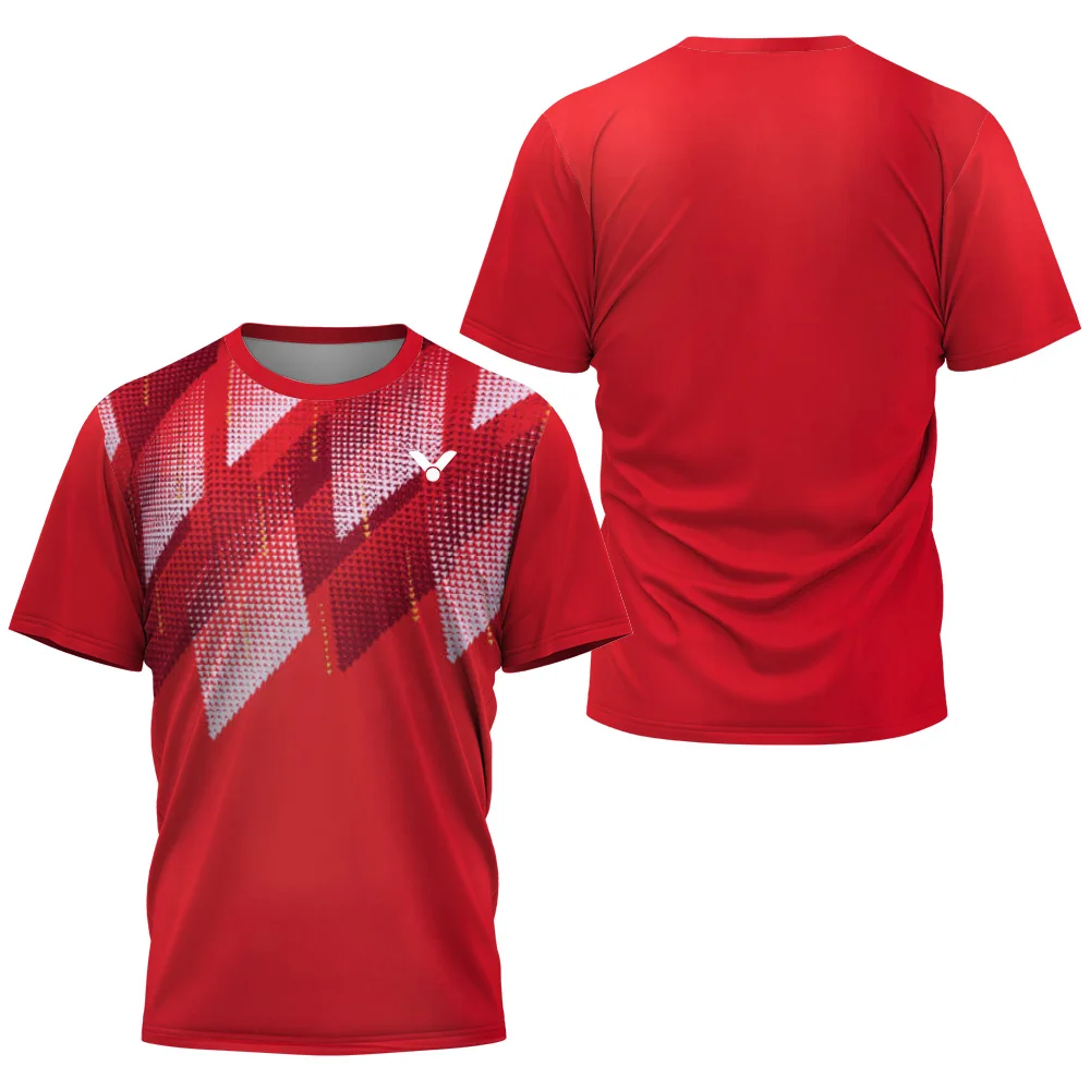 Fengyu Cape Print Men's Badminton T-Shirt Luxury Brand Short Sleeve Men's Summer Table Tennis T-Shirt Short Sleeve Tee