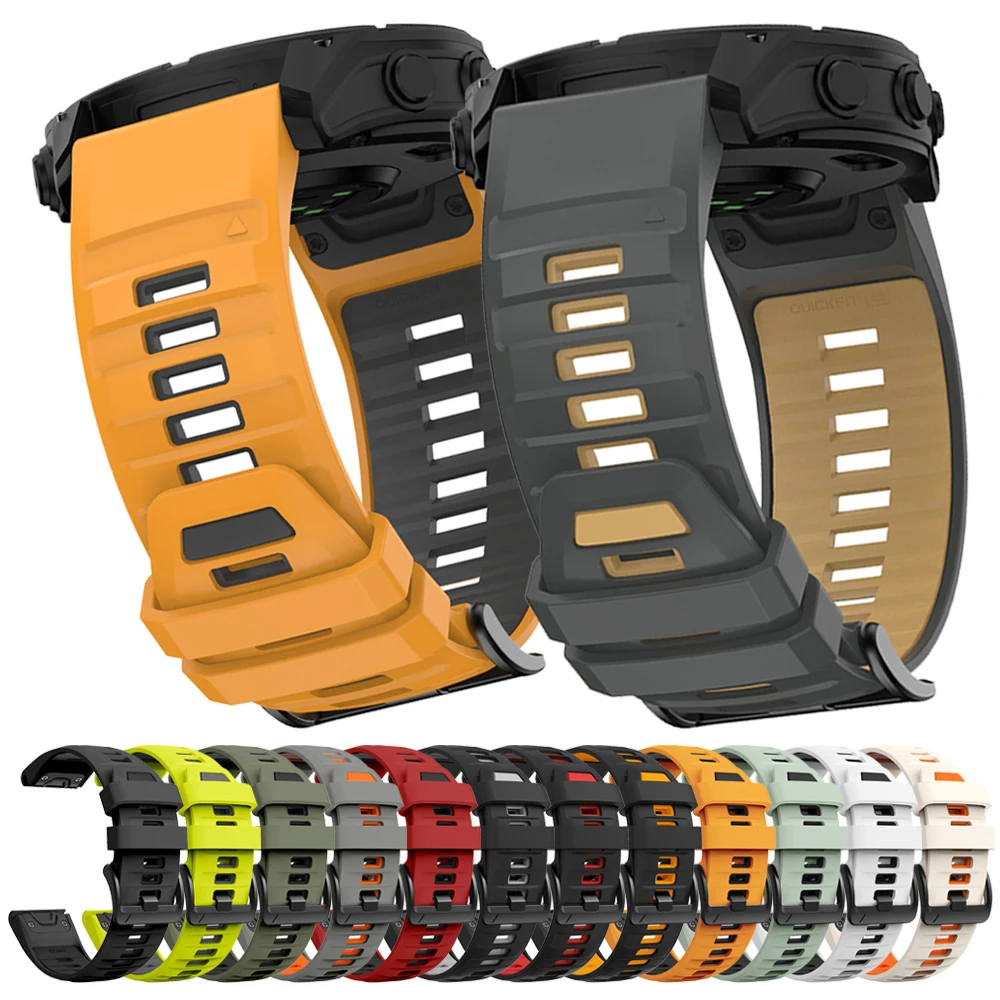 22 mm 26 mm QuickFit Silikon-Sportarmband für Garmin Tactix7 8/Forerunner 965 970/Fenix ​​8 Pro 51 mm 47 mm Outdoor-Laufarmband