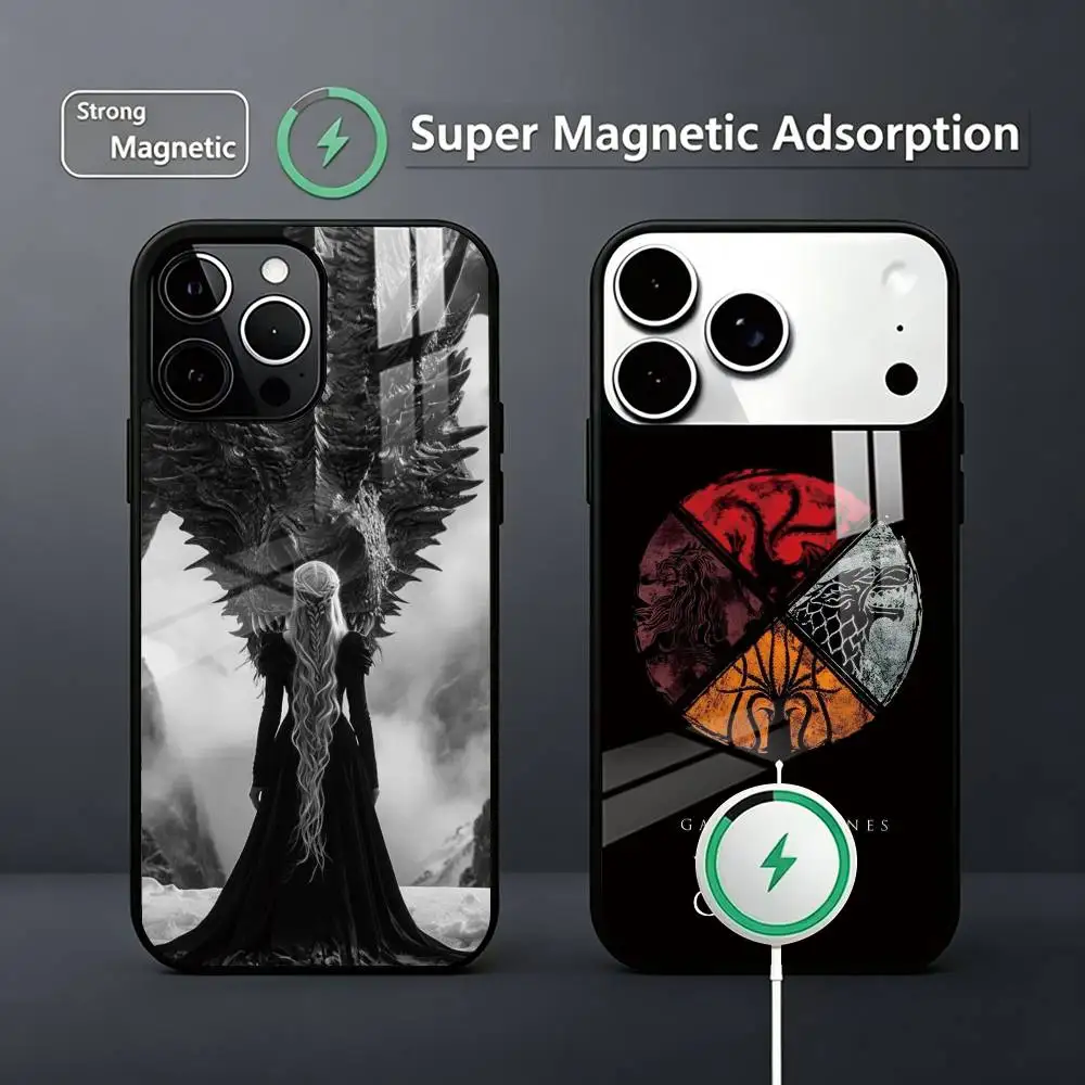 

TV Game of T-Thrones Phone Case For iPhone17,16,15,14,13,12,11 Plus,Pro Magnetic Supports Magnetic Wireless Charging