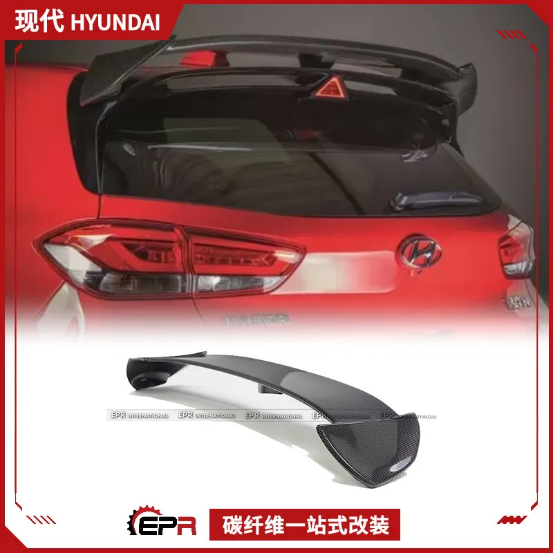 For Hyundai I30N - Carbon Fiber N Style Top Wing Spoiler (Tail Wing Add-on Parts)