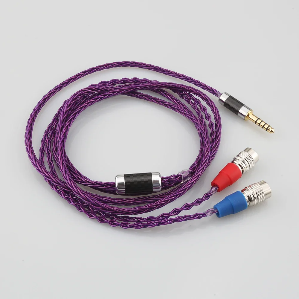 Hifi 2.5mm 3.5mm 4.4mm 4pin xlr balanceado banhado a prata fone de ouvido cabo de atualização para alto-falantes mr ether alfa dog prime