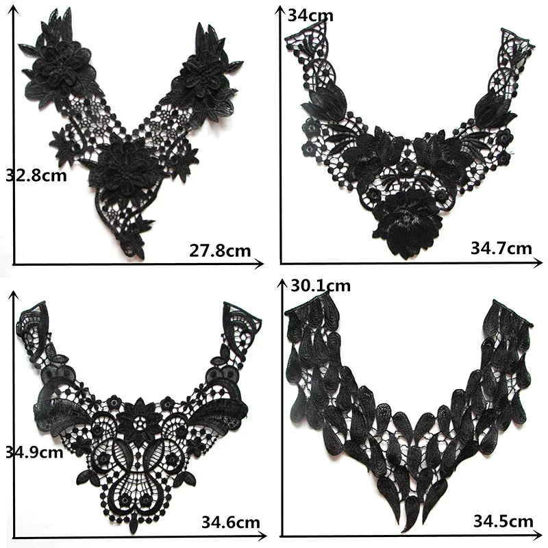 Hot Sell Multiple Style Select Lace Beautiful Flower Applique Lace Collar DIY Clothing Accessory Craft 1 pcs sell YL140-YL155