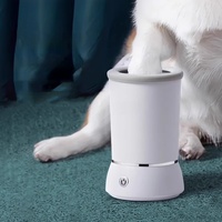 Dog & Cat Automatic Paw Cleaner Electric Pet Foot Wash Cup with Cleaning Brush Modern Style Massage Care