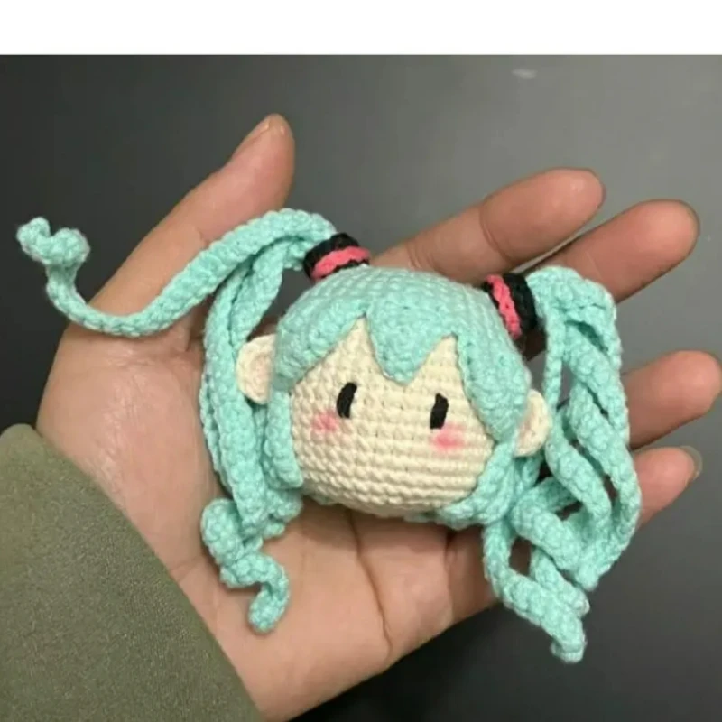 Anime Movie Hatsune Miku Surrounding Anime Hand Knitting Crochet Pendant Key Chain Diy Material Bag Children's Toys