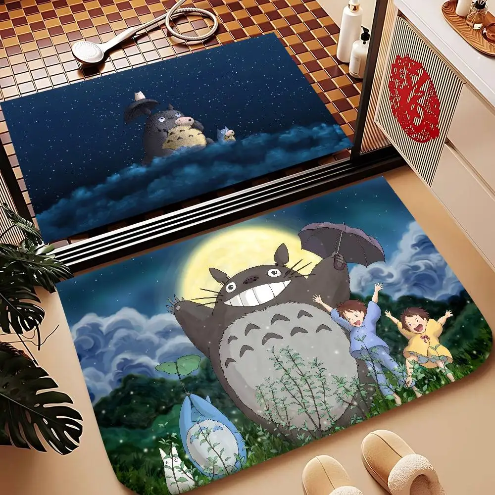 سجادة غرفة T-Tonari No T-Totoro أرخص مضادة للانزلاق لغرفة المعيشة الحديثة وشرفة مطبوعة سجادة ترحيب