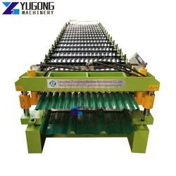 Double Layer Metal Roofing Corrugated Steel Sheet Tile Making Roll Forming Machine