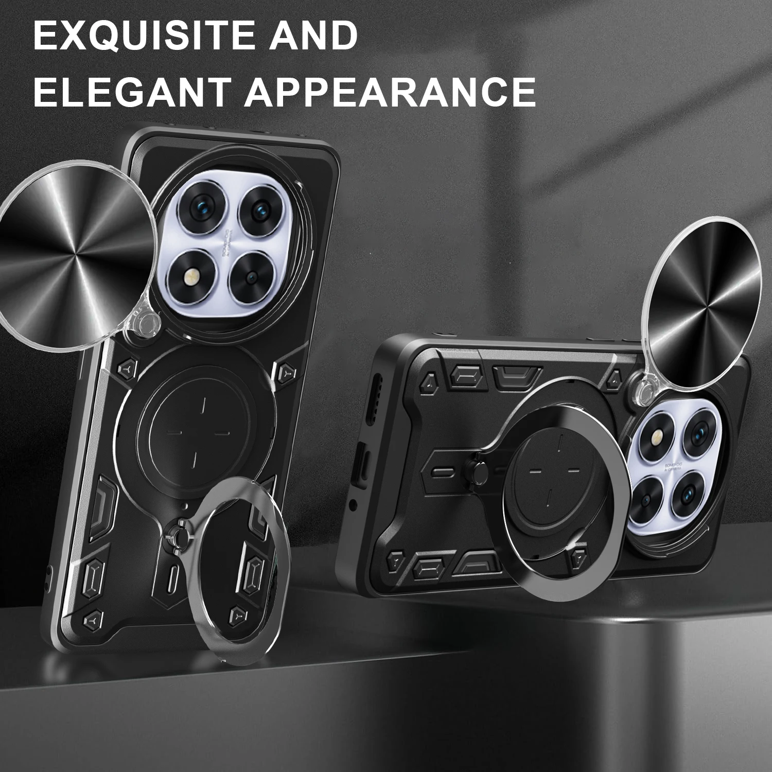 

Case for Xiaomi Poco X7 5G PokoX7 Slide Camera Car Mount Magnetic Holder Hard Armor Shockproof Phone Cover PocoX7 24095PCADG