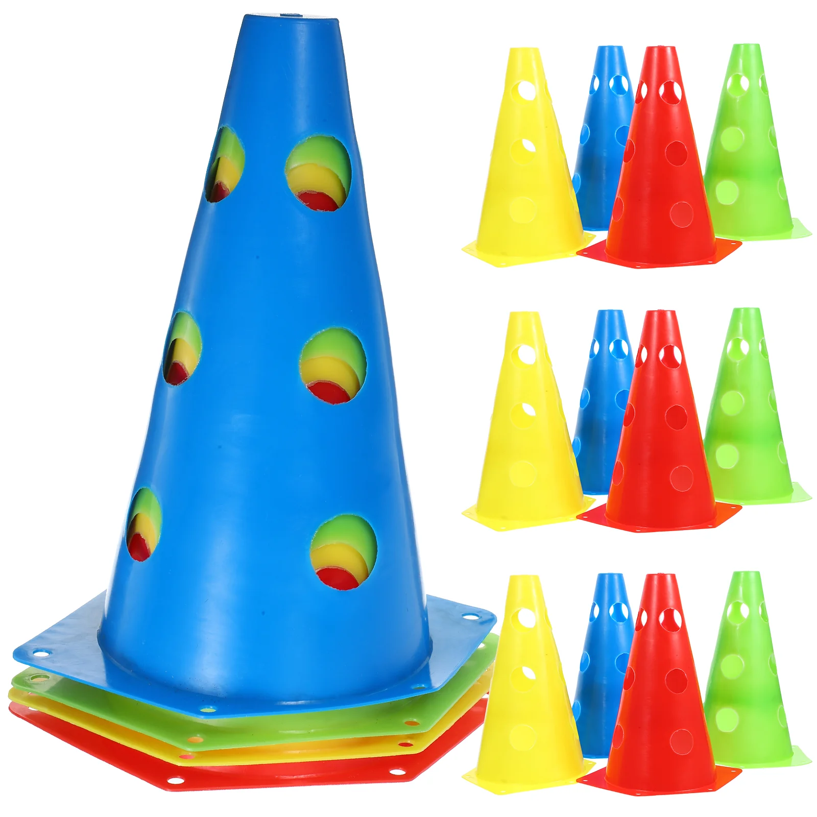 

24 Pcs Football Cones Soccer Training Safety Traffic Driving Child PE Material Markers Field Boundary Drills Sports
