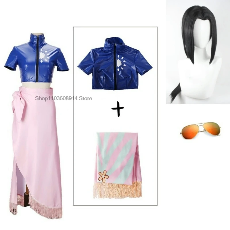 Nico Robin Cosplay Costume Top and Wrap Skirfor Women Anime Nico Robin Outfit Dress Set Outfits Role Play