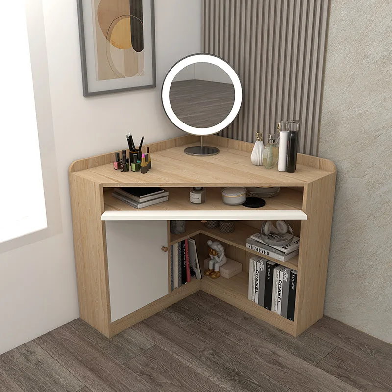 Corner computer desk bedroom small apartment corner dresser integrated small