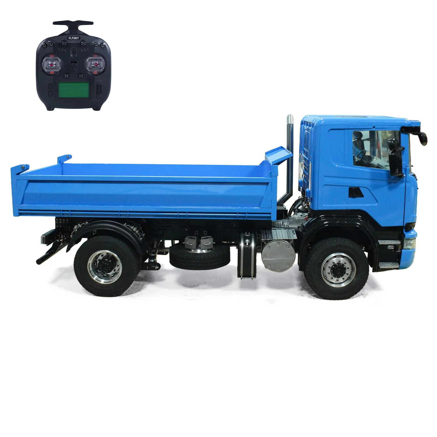 

Toy Metal 1/14 Hydraulic RC Dumper Car 4x4 Remote Control Painted Finished Tipper Lorry Truck Sound Light Car Model TH23858
