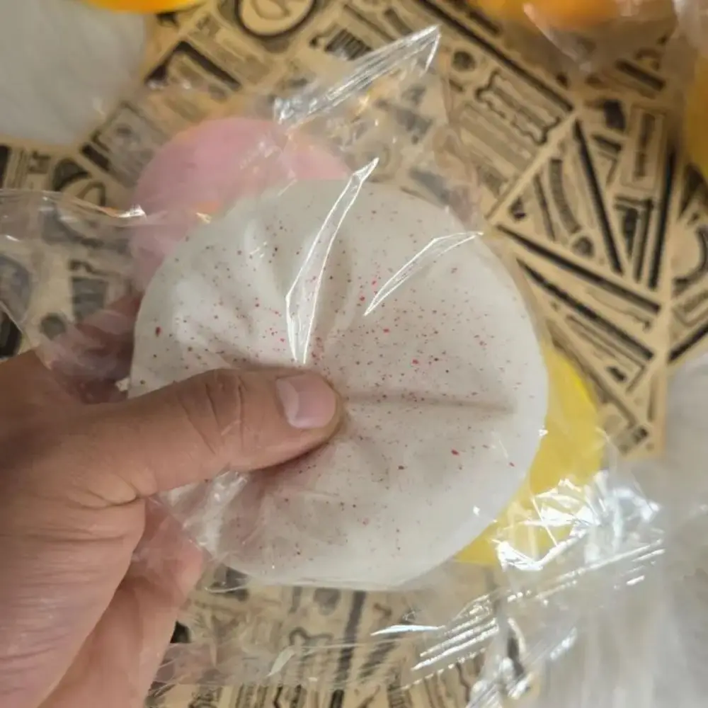 Soft Cute Slow Rising Macaron Bread Squeeze Hand Relax Calming Round Bread Squishy Simulated Pinch Bread Toast Sensory Adult