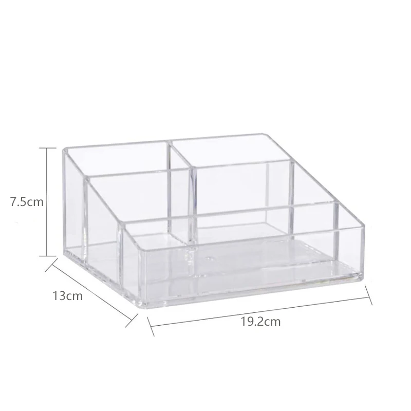 Clear Plastic Makeup Organizer Cosmetic Storage Box Makeup Brush Holder Stationery Storage Pen Holder Lipstick Display Stand