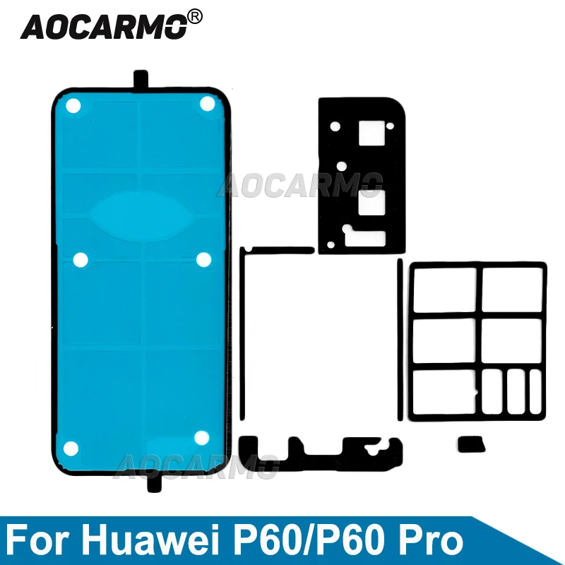 Aocarmo For Huawei P60 P60Pro Pro Rear Sticker Back Battery Cover Adhesive Rear Door Glue Tape Replacement Part