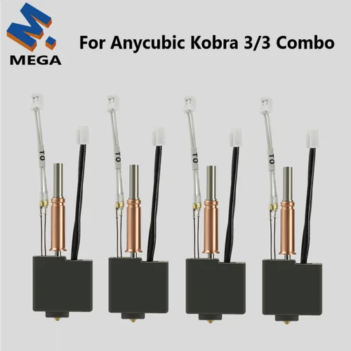 Para Anycubic Kobra 3 Combo Hotend boquilla termistor calefacción 24v 50w bloque calentador para Anycubic Kobra 3 accesorios de repuesto