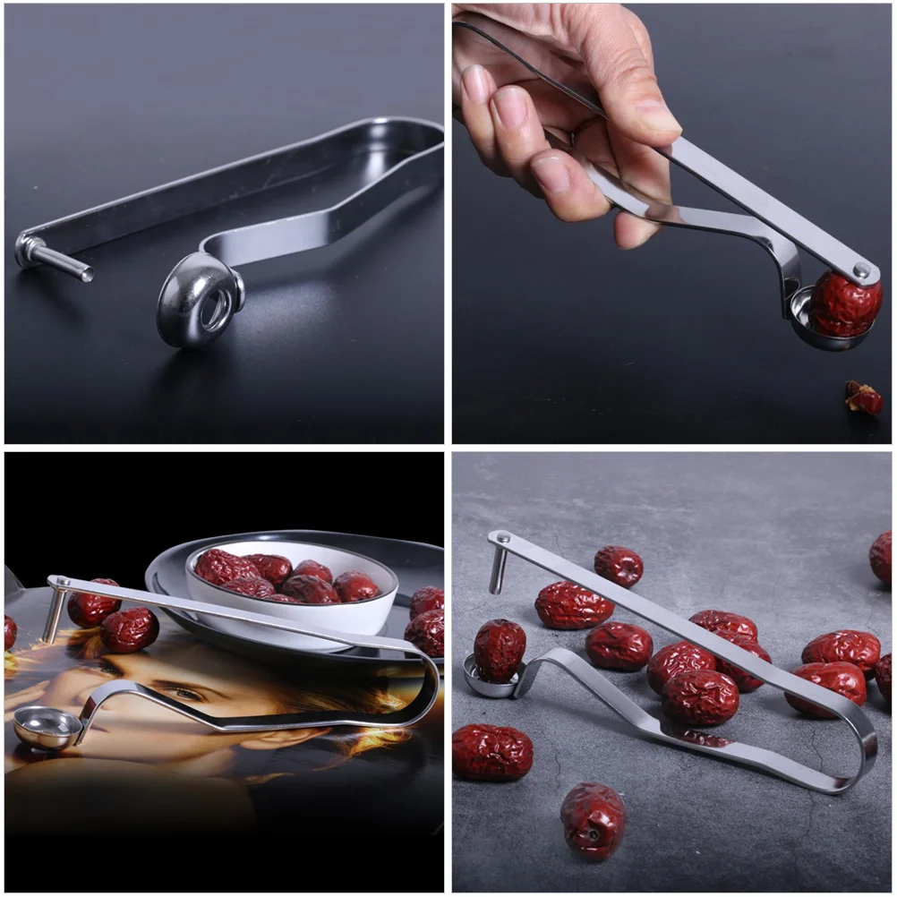 

2pcs Manual Dates Core Remover Kitchen Gadget Fruit Removing Tool Portable Kitchen Gadget Jujube Pitting Tool